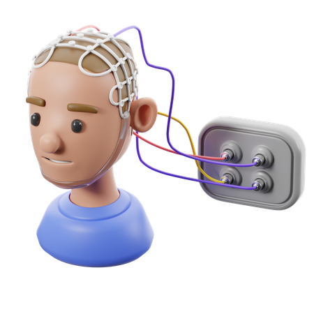 Doing Electroencephalogram  3D Icon