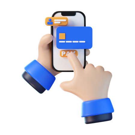 Doing Online Card Payment  3D Icon