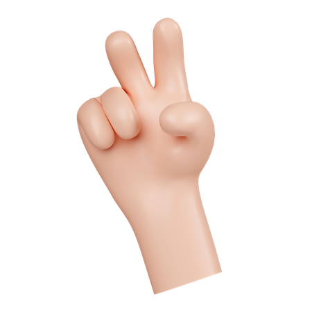 Dois dedos  3D Icon