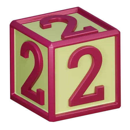 Dois números  3D Icon