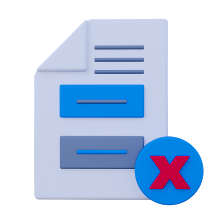 Dokument ablehnen  3D Icon