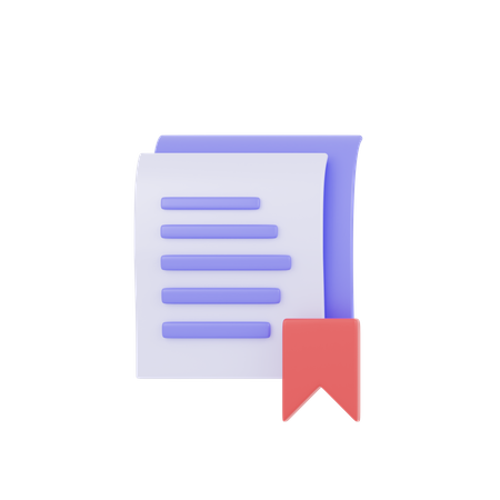 Dokument als Lesezeichen speichern  3D Icon