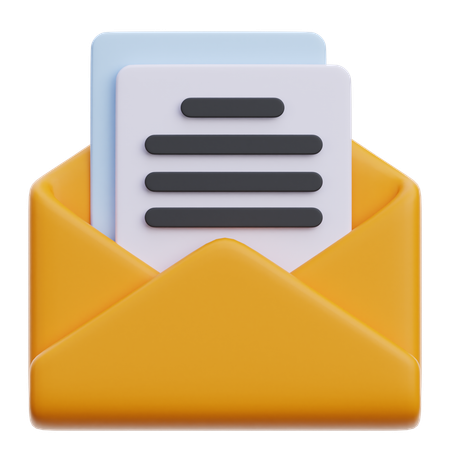 Dokument E-Mail  3D Icon