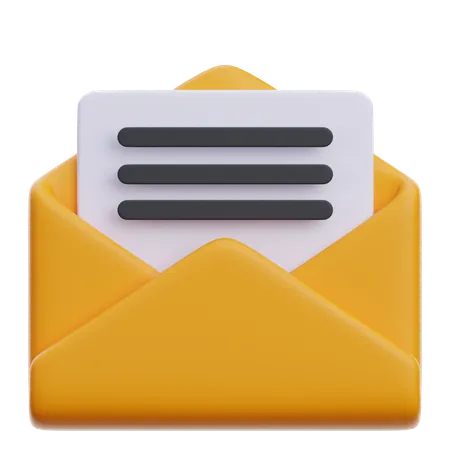 Dokument E-Mail  3D Icon