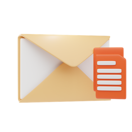 Dokument E-Mail  3D Icon