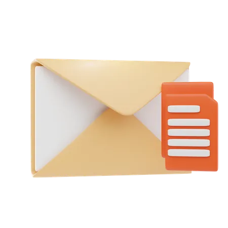 Dokument E-Mail  3D Icon