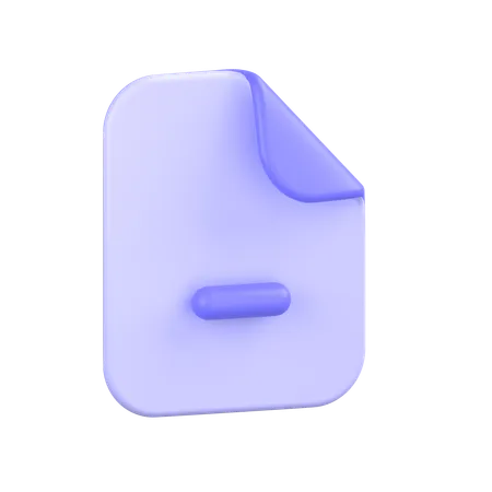 Dokument entfernen  3D Icon