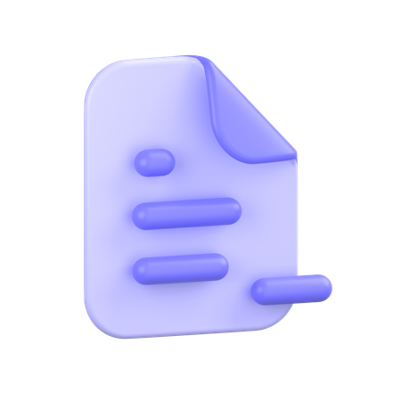 Dokument entfernen  3D Icon