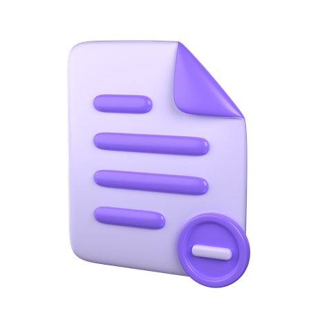 Dokument entfernen  3D Icon