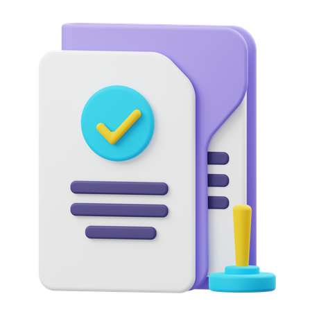 Dokument genehmigen  3D Icon