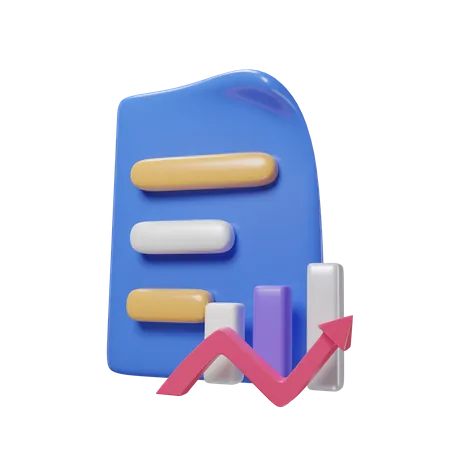 Dokumentdiagramm  3D Icon