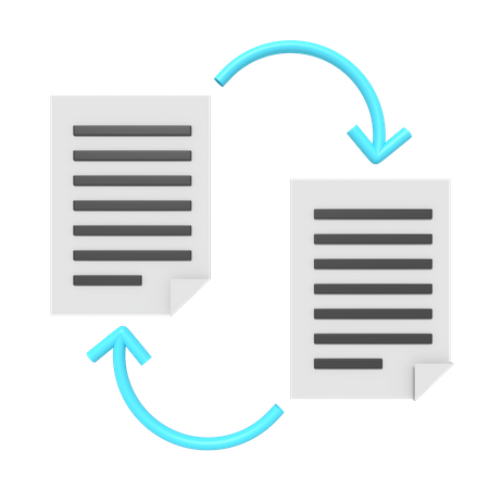 Dokumentenaustausch  3D Icon