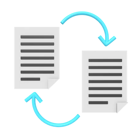 Dokumentenaustausch  3D Icon