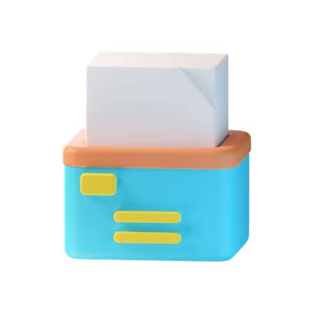 Dokumentenbox  3D Icon