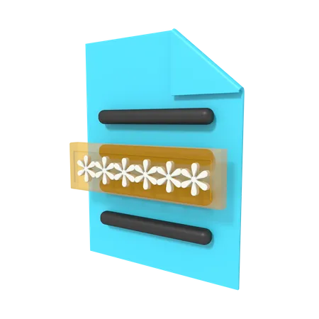 Dateisperre  3D Icon
