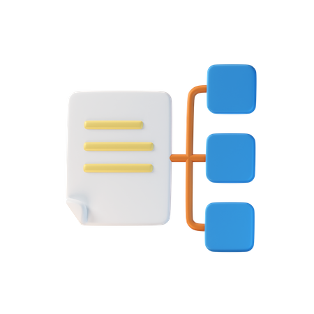 Dokumentstruktur  3D Icon