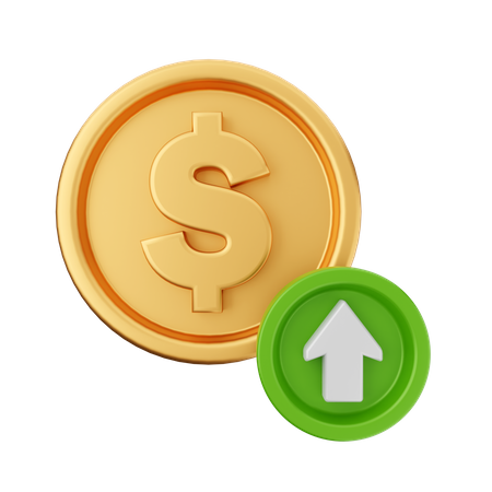 Dólar aumentando  3D Icon