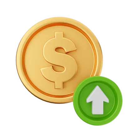 Dolar aumentando  3D Icon