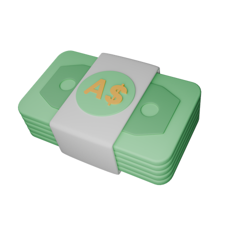 Dólar australiano  3D Icon