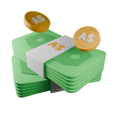 Dólar australiano  3D Icon