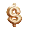 dólar balão dourado