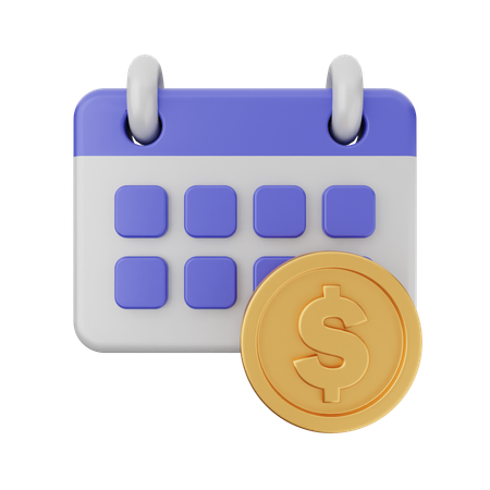 Calendário do dólar  3D Icon