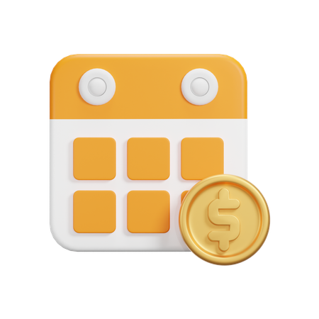 Calendário do dólar  3D Icon