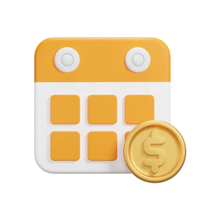 Calendário do dólar  3D Icon