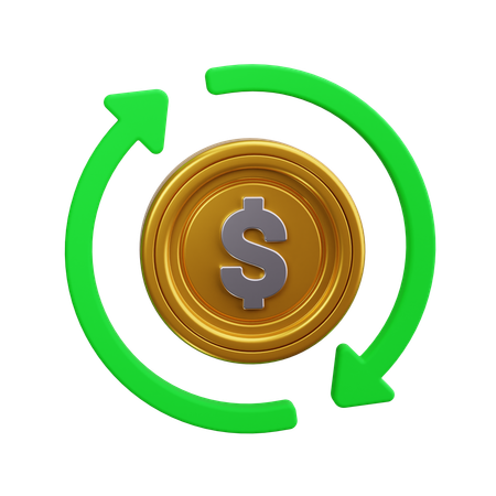 Câmbio de dólar  3D Icon