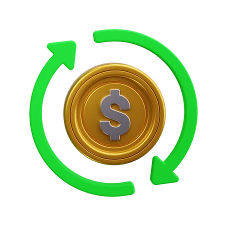 Câmbio de dólar  3D Icon