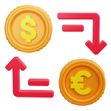 Câmbio de dólar  3D Icon