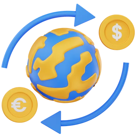 Câmbio de dólar  3D Icon