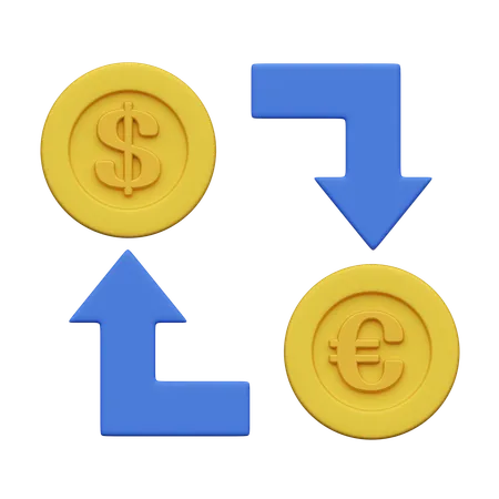 Câmbio de dólar  3D Icon