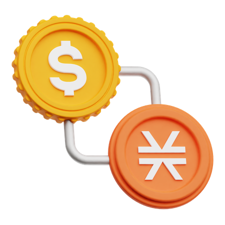 Câmbio de dólar  3D Icon