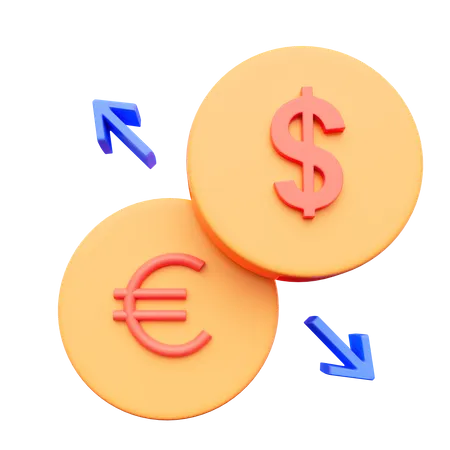 Câmbio de dólar  3D Icon