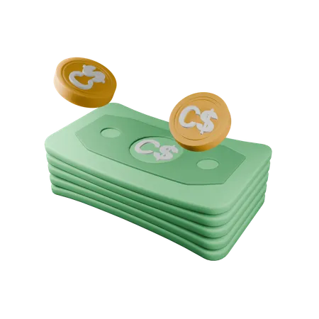 Dólar canadense  3D Icon