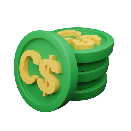 Dólar canadense  3D Icon