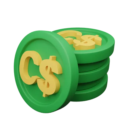 Dólar canadense  3D Icon