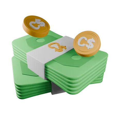 Dólar canadense  3D Icon