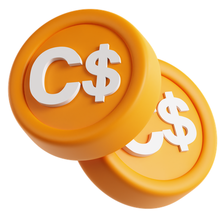 Dólar canadense  3D Icon