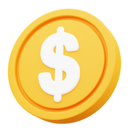 Dolar Coin  3D Icon