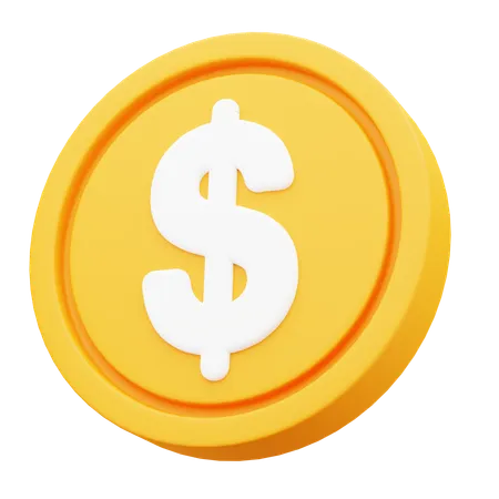 Dolar Coin  3D Icon