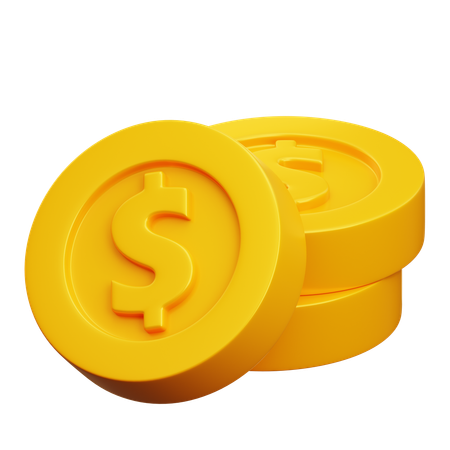 Dolar Coin  3D Icon