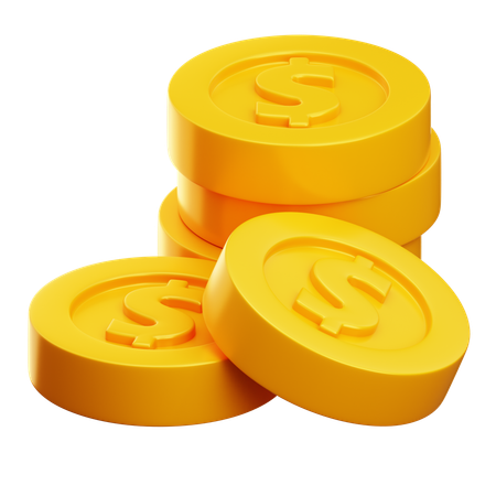 Dolar Coin stack  3D Icon