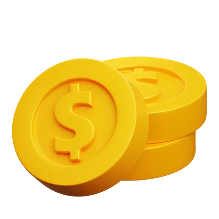 Dolar Coin stack  3D Icon