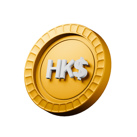 Dólar de Hong Kong  3D Icon