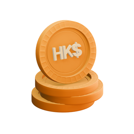 Dólar de Hong Kong  3D Icon
