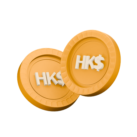 Dólar de Hong Kong  3D Icon