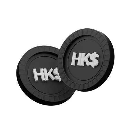 Dólar de Hong Kong  3D Icon