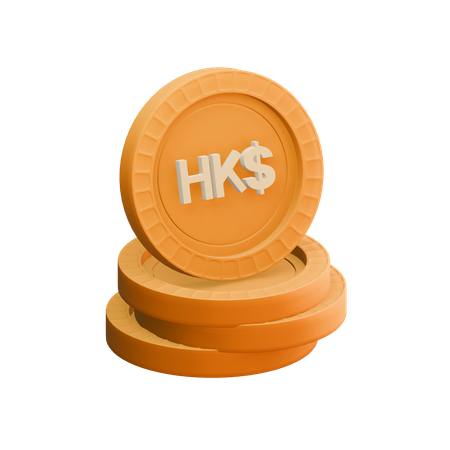 Dólar de Hong Kong  3D Icon